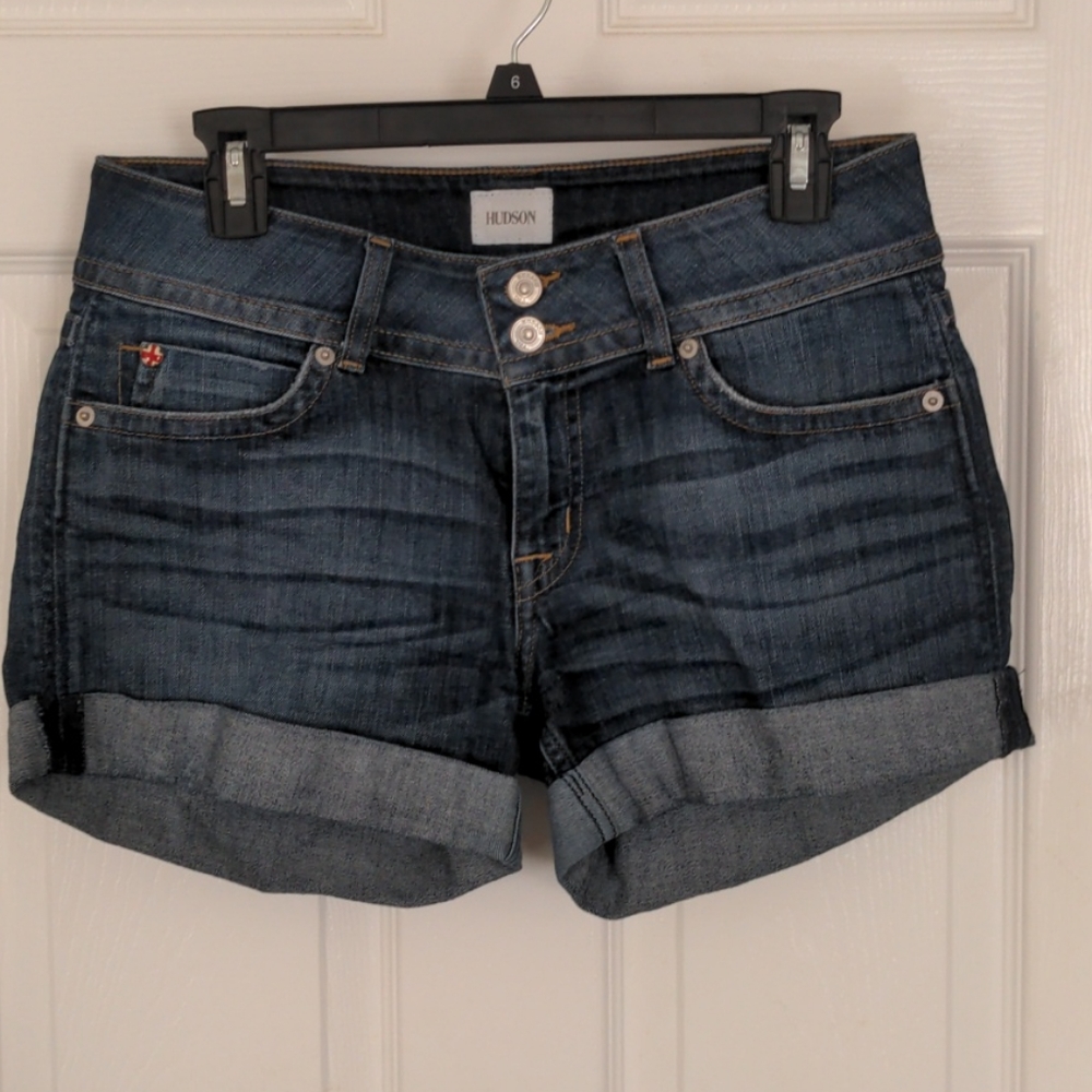 Hudson Jeans Ruby Mid Thigh Denim Shorts size 27